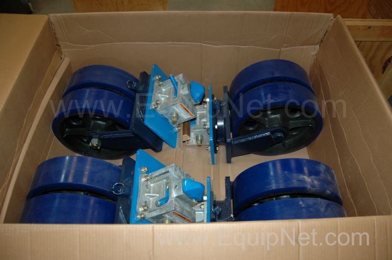 Lot of 8 Unused Tandemloc Urethane on Iron Casters