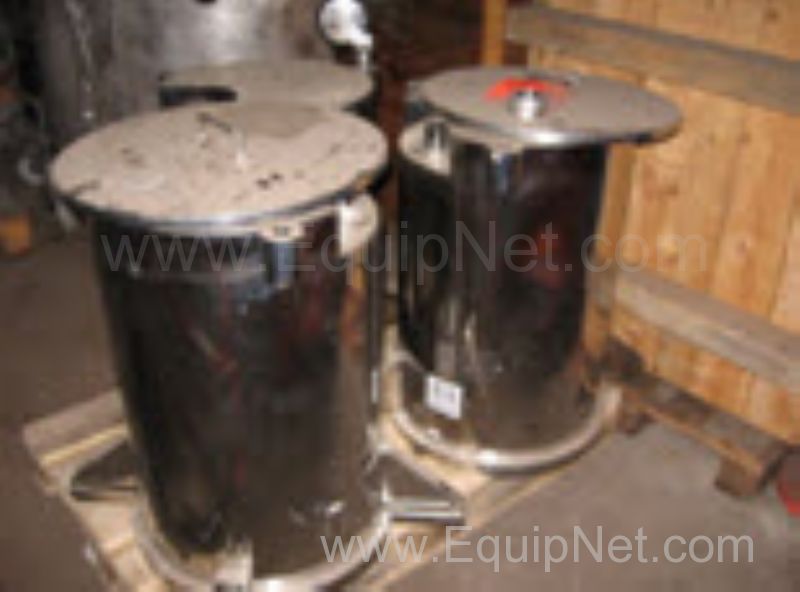 Lot of 3 Tice Stainless Steel 100 Liter Tanks