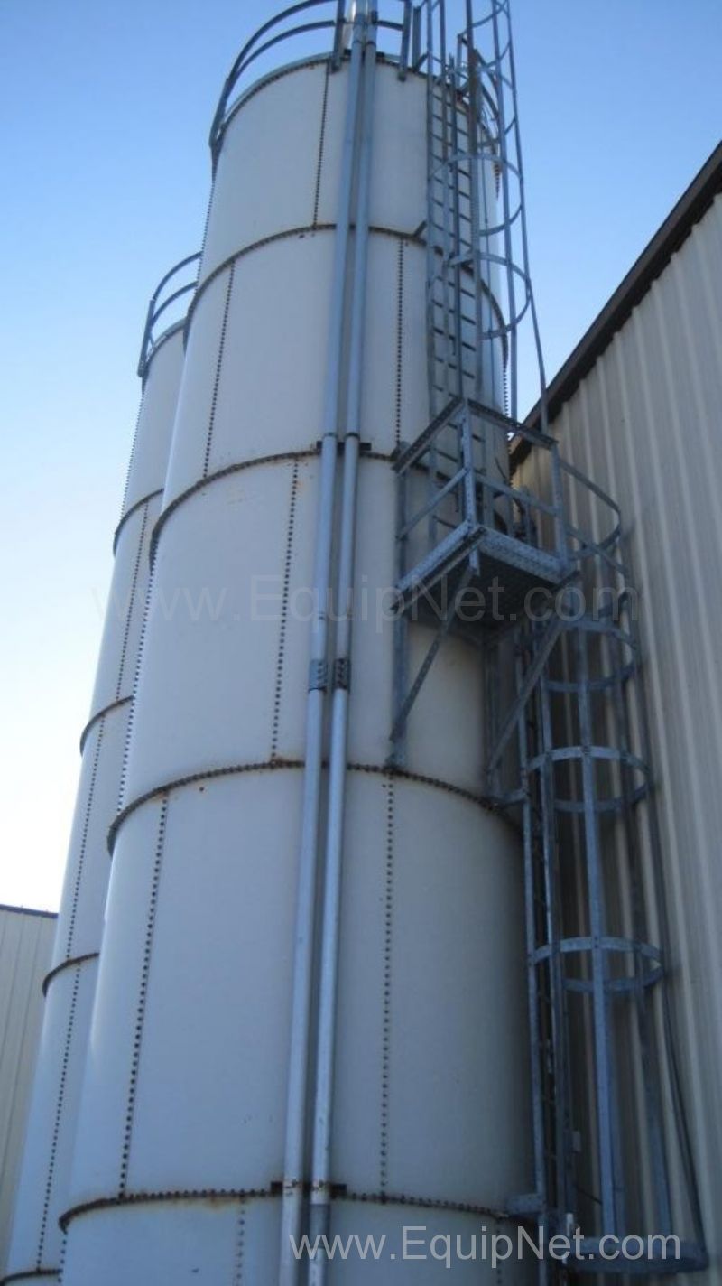 Twin 2383 Cu. Ft. Silos Designed For Polyethelyne Pellets