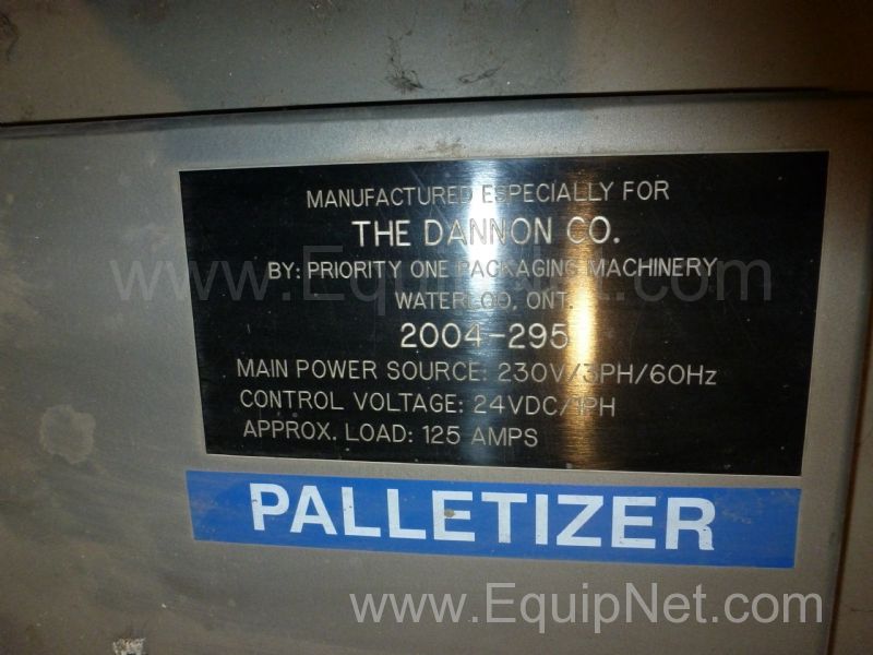 Priority One Packaging Dual Lane Palletizer 