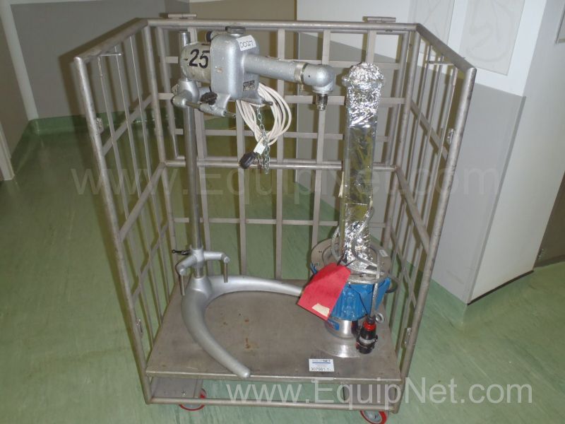 Lot of 2 Mixers by Silverson and Schwaben Prazision with Stainless Steel Trolley Cage