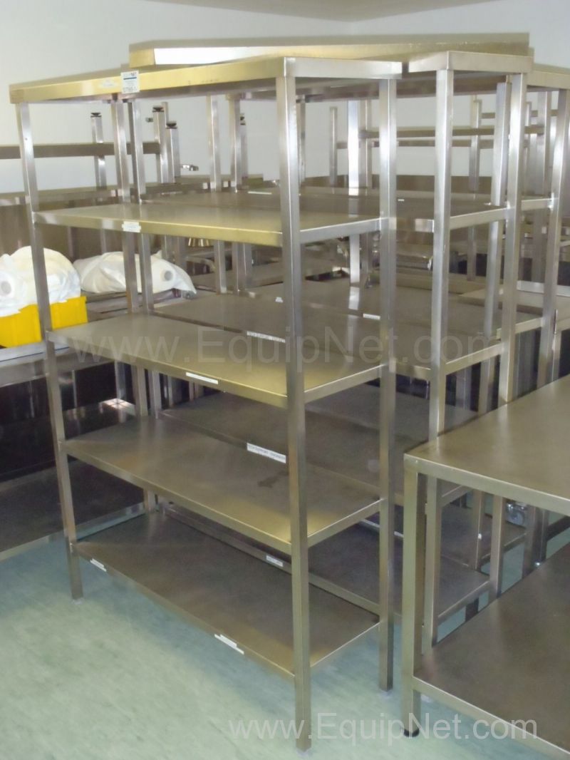 Lot of 3 Assorted Saville Stainless Steel Shelving Racks