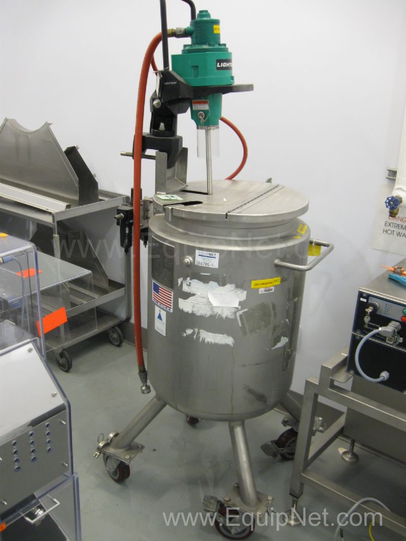 Precision Stainless 120 Liter Jacketed Stainless Steel Mixing Tank with Lightnin Agitator