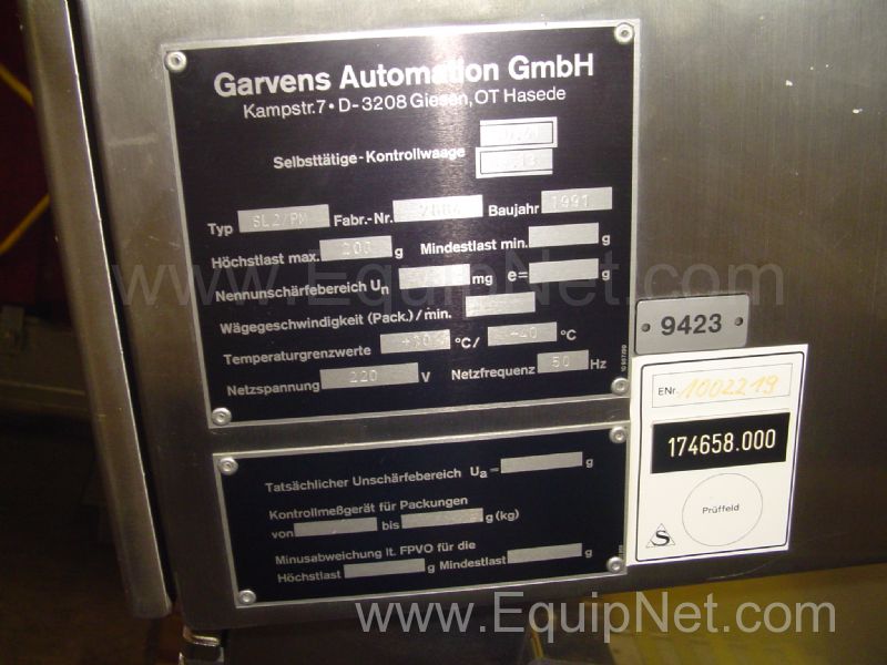 Garvens Check SL2 PM Check Weigher