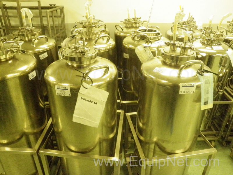 Lot of 2 Sartorius 98 Litre Stainless Steel Pressure Vessels