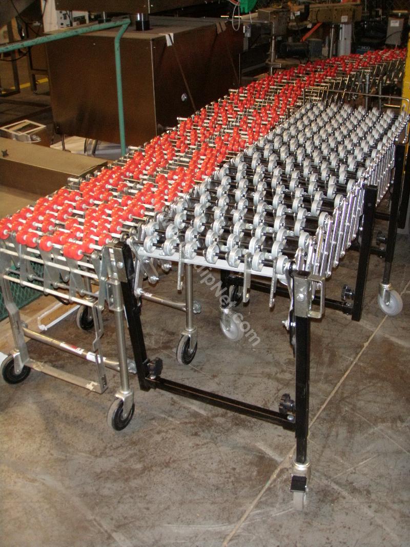 Lot of 2 Accordion Roller Conveyor