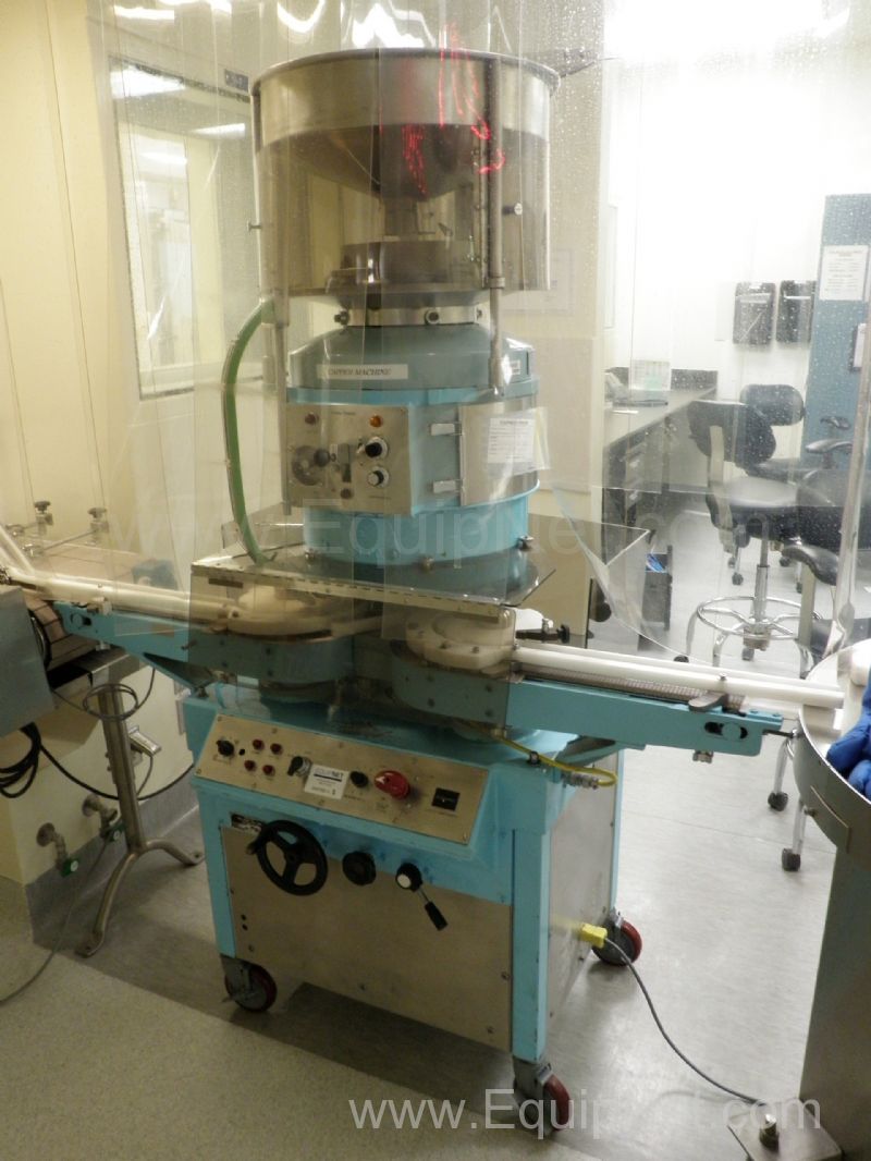 West RW500 Crimp Capper with 36 Inch Cozzoli Accumulation Table