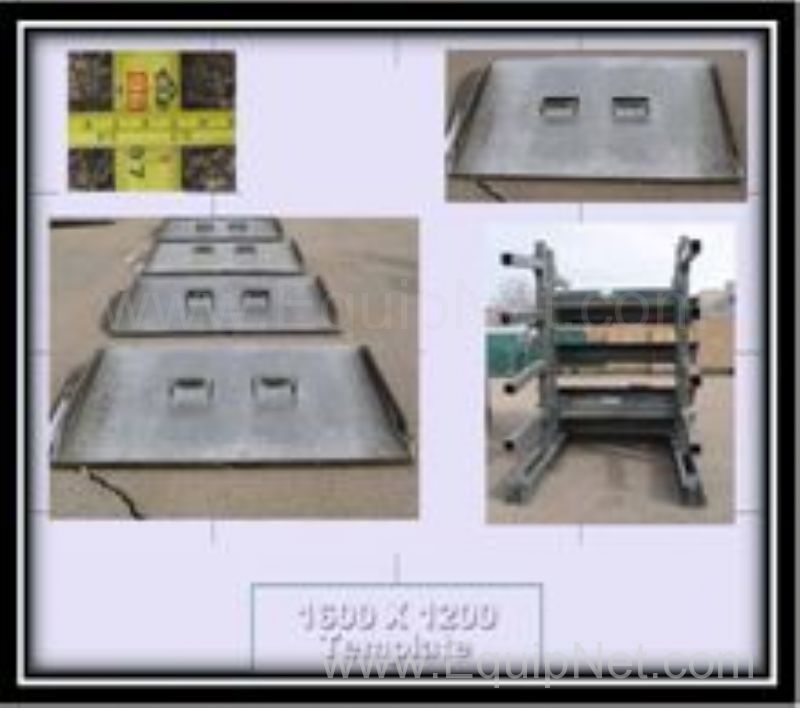 Rail Loading Dock Plates with Storage Rack - Lot of 4