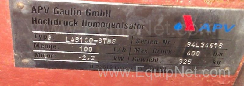 APV Gaulin Homogenizer