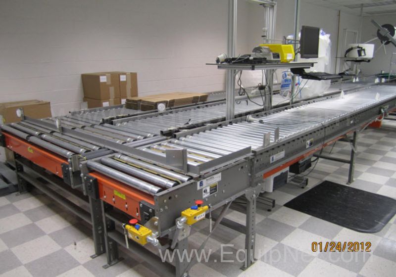 Ermanco WP B78A Roller Conveyor System with Control Panel
