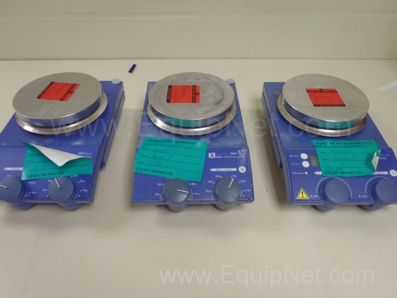 One Lot of Three IKA Heated Stirplates