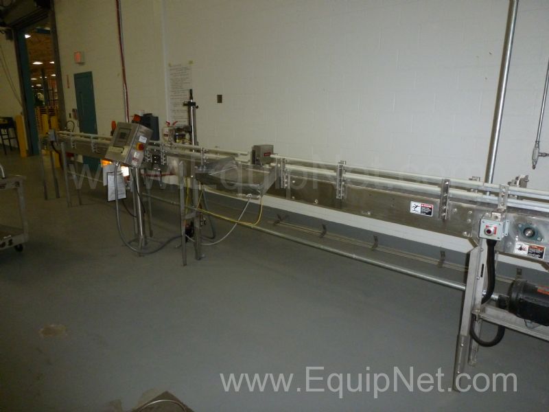 TapTone Model 500 Leak Detector For Plastic, Metal And Glass Containers Mounted ON A 24' Belt Convey