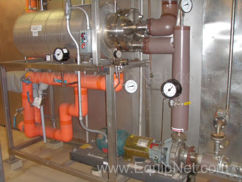 APV 93GPM Continuous Water Sterilizer Skid w/Durco Pump