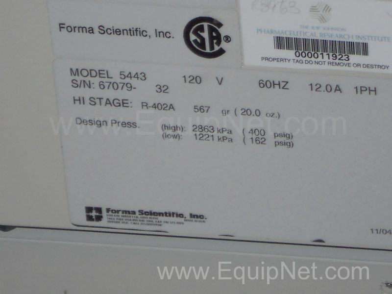 Freezer -80C, VWR model 5423