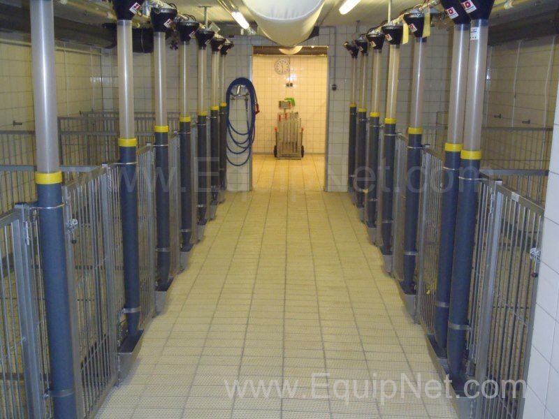Lot of Stainless Steel Swine Pens