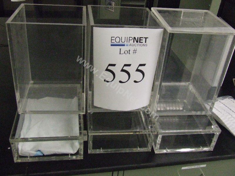 Lot of (6) Lexan Safety Boxes