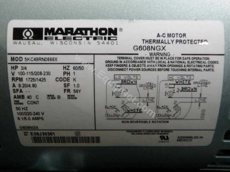 Marathon Electric Motor Wiring Diagram from pics.equipnet.com