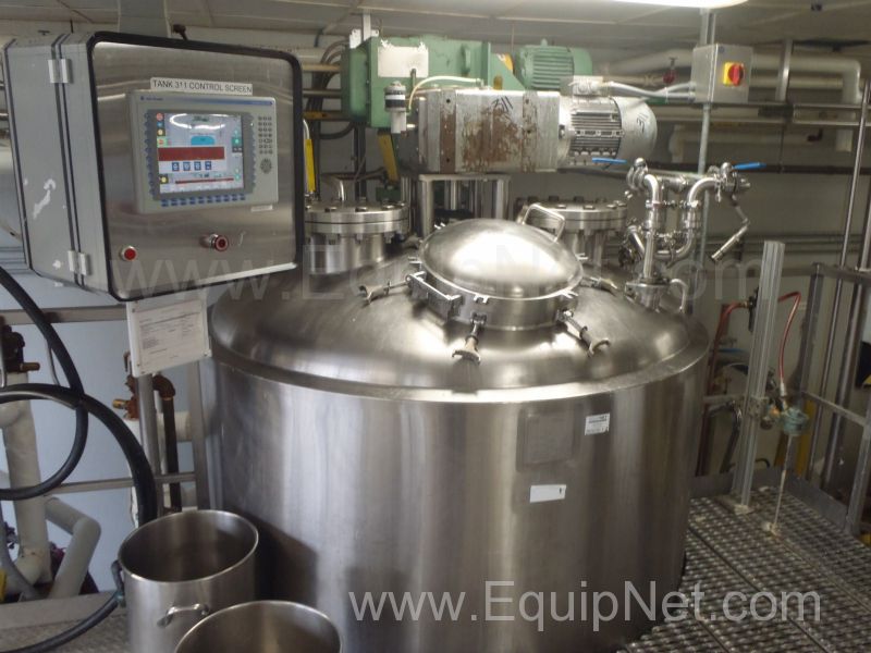 Walker 1000 Gallon Stainless Steel Jacketed Mix Tank #311