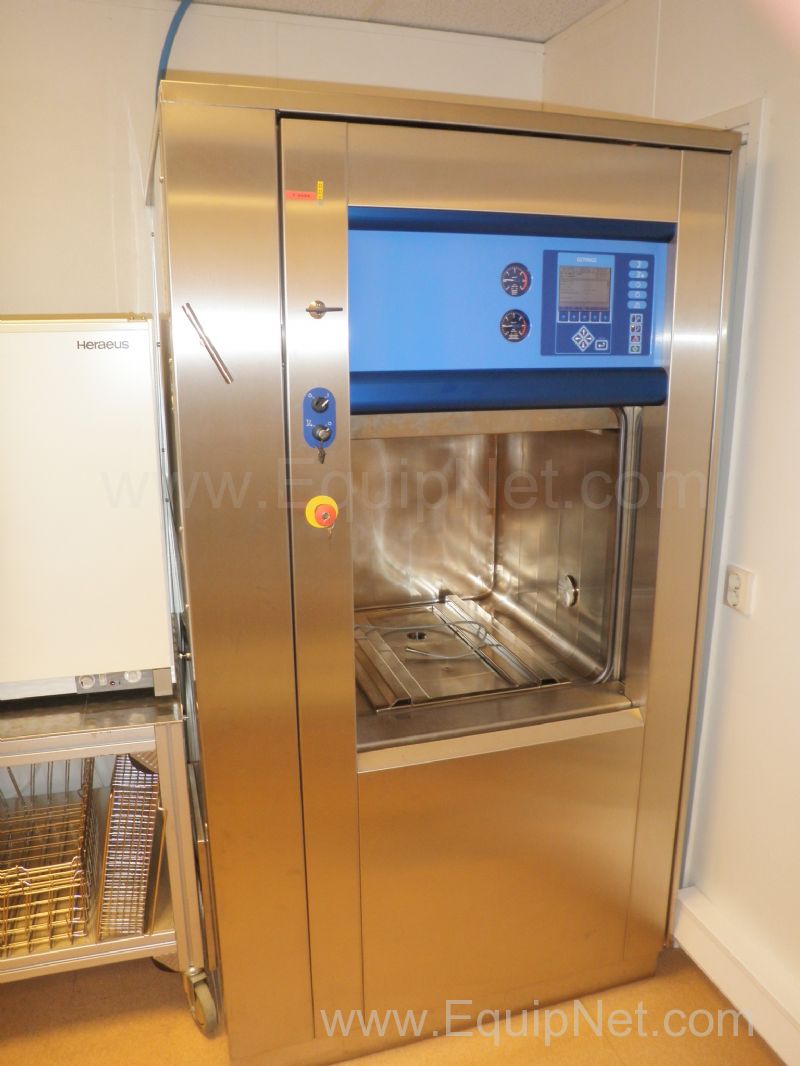 Getinge HS 6606 EC1 Front only access Laboratory Autoclave complete with Wash Insert Loading Trolley