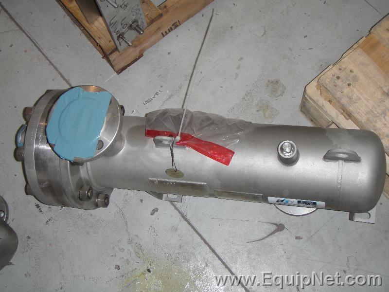 Unused Allegheny Bradford 6.4 Square Foot Sanitary 2-Pass 316L Stainless Steel Heat Exchanger 