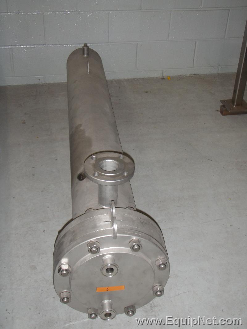 Unused Allegheny Bradford 28 Square Foot Sanitary 8-Pass 316L Stainless Steel Heat Exchanger