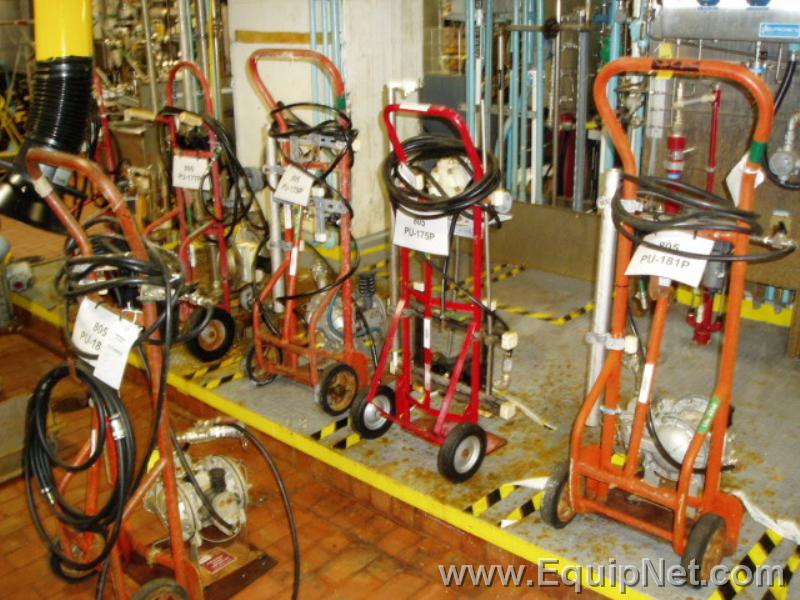 Lot of 5 Assorted Portable Wilden and Sandpiper Diaphragm Pumps