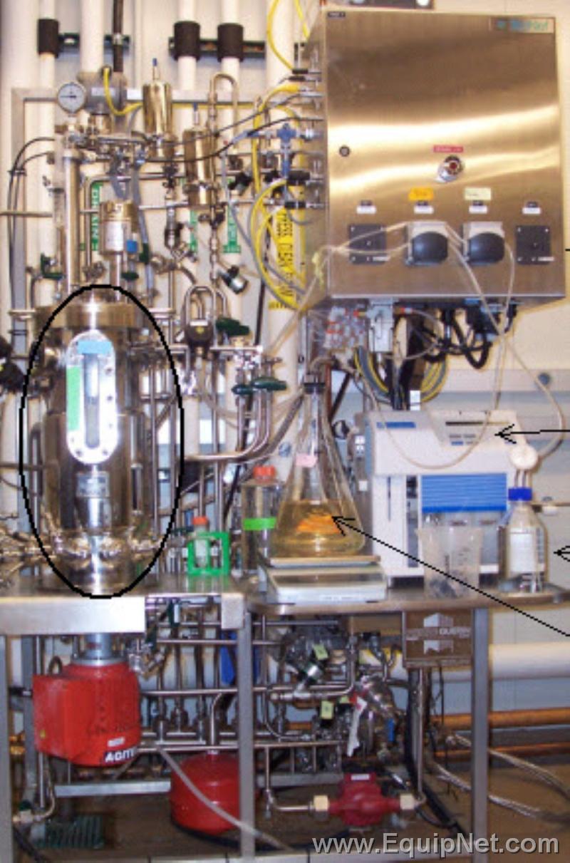 Lot of (6) Pierre Guerin 10 Liter Fermentor Vessels with Associated Monitoring Equipment 