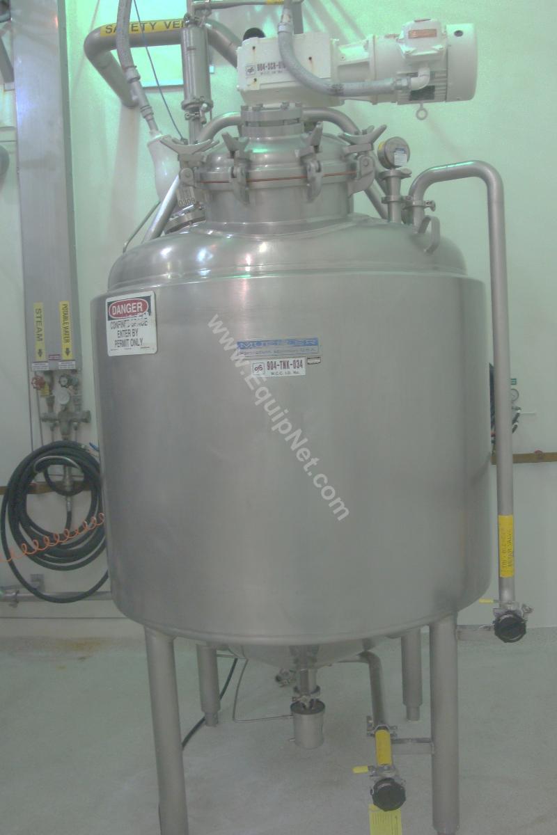300 Gallon Mueller 316 Stainless Steel Jacketed Mix Tank