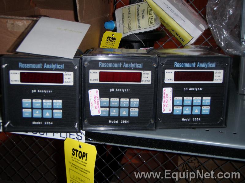 1 Lot of (3) Rosemount 2054PH Analyzers