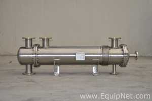 BRAND NEW 10.5 square meters stainless steel SS316L shell and tube heat exchanger