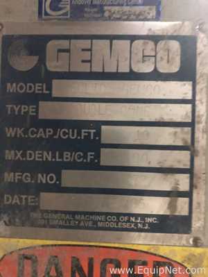 Gemco 10 Cu。Ft.不锈钢双锥搅拌机与Gemcomatic装载机
