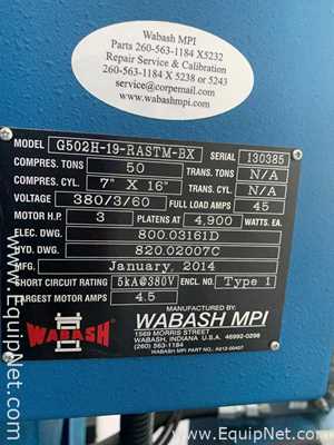 Prensa Wabash G502H-19-RASTM-BX