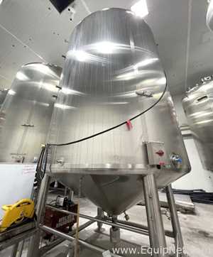 7500 Gallon Jacketed Sanitary Mix Kettle Processor with Sweep Mixer with Scraper Blades