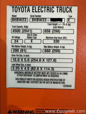 Toyota 8HBW23 Pallet Jack