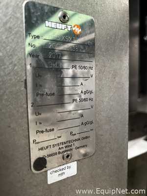 Heuft HBBIXSXT2 Glass Bottle Inspection Machine