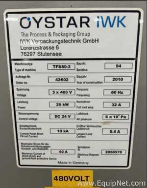 Linha de Envase de Bisnagas Oystar Iwk TSS 80-2