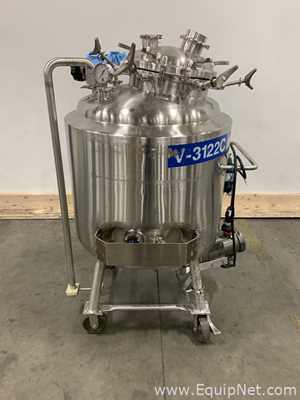 Precision Stainless 300 Liter Insulated Mobile Mixing Tank - V-3122C