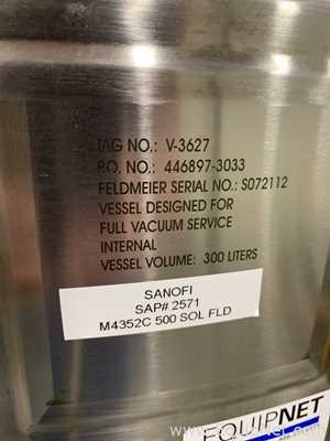 Tanque Feldmeier Equipment Inc. Requisitos de aire 300 L