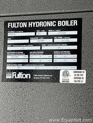 Calentador por Gas, Petróleo, Carbón, Electricidad Fulton Heating Solutions, Inc. EDR+4000