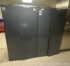 Lot of 2  Storage Cabinets with miscellaneous spre parts