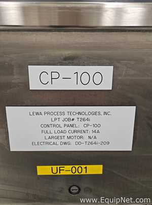 Sistema de ultrafiltración entarimado Lewa Process Technologies 
