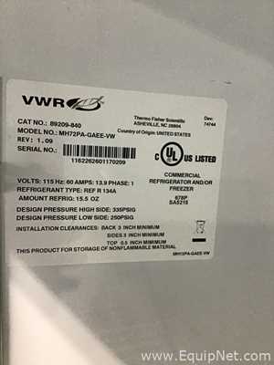 Unidade de Refrigeração VWR MH72PA-GAEE-VW