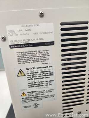 Centrífuga para laboratorio Beckman Coulter Allegra 25R
