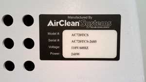 Campana de Ventilación y Flujo AirClean Systems AC720TCS