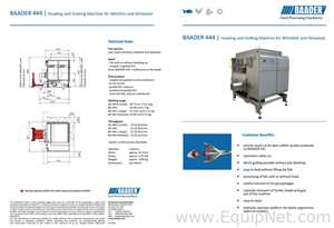 Equipamento para Alimentos Baader Group BAADER 444-502 Heading & Gutting Machine – BRAND NEW / UNUSED. Sem Uso