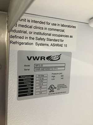 Congelador VWR MFS-20