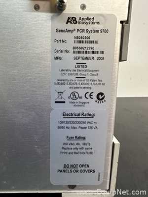 Applied Biosystems GeneAmp 9700 PCR and Thermal Cycler