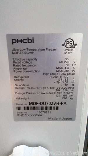 Congelador PHCBI MDF-DU702VH-PA