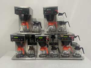 Lot of 5 Curtis Coffee makers with Coffee Pots