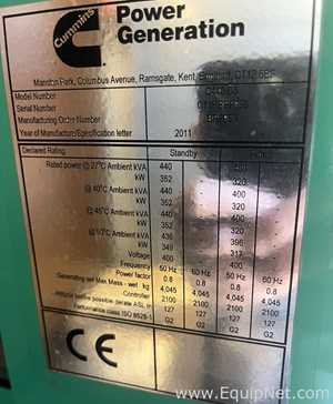 Generador Diesel Cummins Power Generation C440 D5